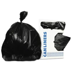 AccuFit H6045TK R01 30 in. x 45 in. 23 gal. 0.9 mil. Linear Low Density Can Liners with AccuFit Sizing - Black (200/Carton)