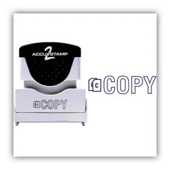 ACCUSTAMP2 1.63 in. x 0.5 in. Pre-Inked COPY Shutter Stamp - Blue