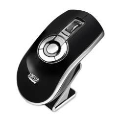 Adesso 2.4 GHz Frequency 100 ft. Wireless Range Left/Right Hand Use Air Mouse Elite Wireless Presenter Mouse - Black