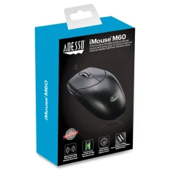 Adesso iMouse 2.4 GHz Frequency 30 ft. Wireless Range Left/Right Hand Use Antimicrobial Wireless Mouse - Black