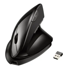 Adesso iMouse V30 2.4 GHz/30 ft Wireless Range USB Right Hand Use TAA Adjustable Vertical Ergonomic Mouse - Black