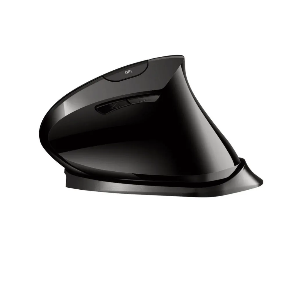 Adesso iMouse V30 2.4 GHz/30 ft Wireless Range USB Right Hand Use TAA Adjustable Vertical Ergonomic Mouse - Black