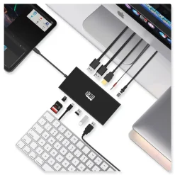 Adesso 12-in-1 USB-C Multi-Port TAA Compliant Docking Station - Black