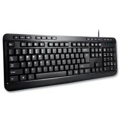 Adesso 118-Key Multimedia Desktop USB Keyboard - Black