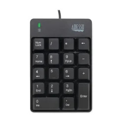 Adesso 18-Key Spill-Resistant Numeric Keypad - Black