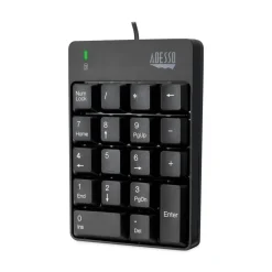 Adesso 18-Key Spill-Resistant Numeric Keypad - Black
