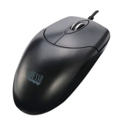 Adesso USB 2.0 3-Button Desktop Optical Scroll USB Mouse - Black