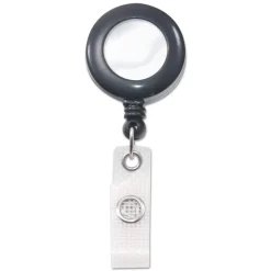Advantus 24 in. Extension Deluxe Retractable ID Reel with Badge Holder - Black (12/Box)
