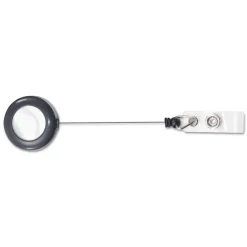 Advantus 24 in. Extension Deluxe Retractable ID Reel with Badge Holder - Black (12/Box)