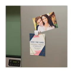 Advantus 0.25 in. Jaw Capacity Magnetic/Adhesive Clips - White (20/Box)