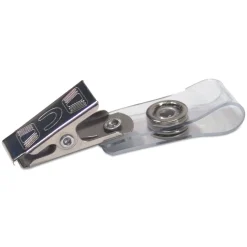 Advantus 0.38 in. x 2.75 in. Badge Straps with Clips - Clear (100/Box)