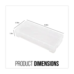 Advantus 8.25 in. x 3.75 in. x 1.5 in. Super Stacker Pencil Box - Clear