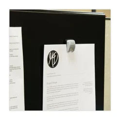 Advantus Grip-A-Clip 0.13 in. Jaw Capacity Magnetic/Adhesive Clips - Gray (10/Box)