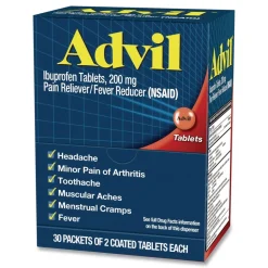 Advil Ibuprofen Tablets Refill Packs (30/Box)