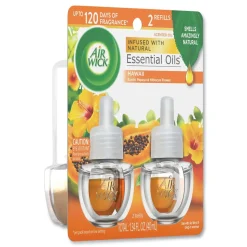 Air Wick 0.67 oz. Scented Oil Twin Refill - Hawai'i Exotic Papaya/Hibiscus Flower (6 Packs/Carton)