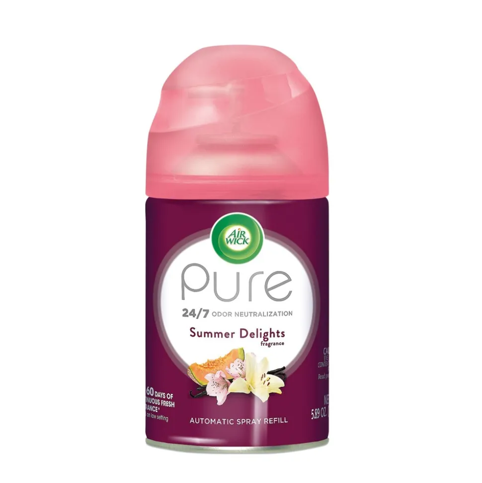 Air Wick Freshmatic Life Scents Ultra 5.89 oz. Aerosol Spray Air Freshener Refill - Summer Delights (6/Carton)