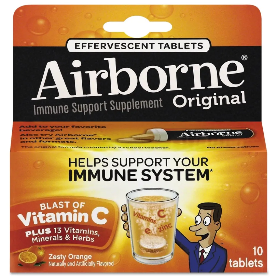 Airborne Immune Support Effervescent Tablet - Zesty Orange