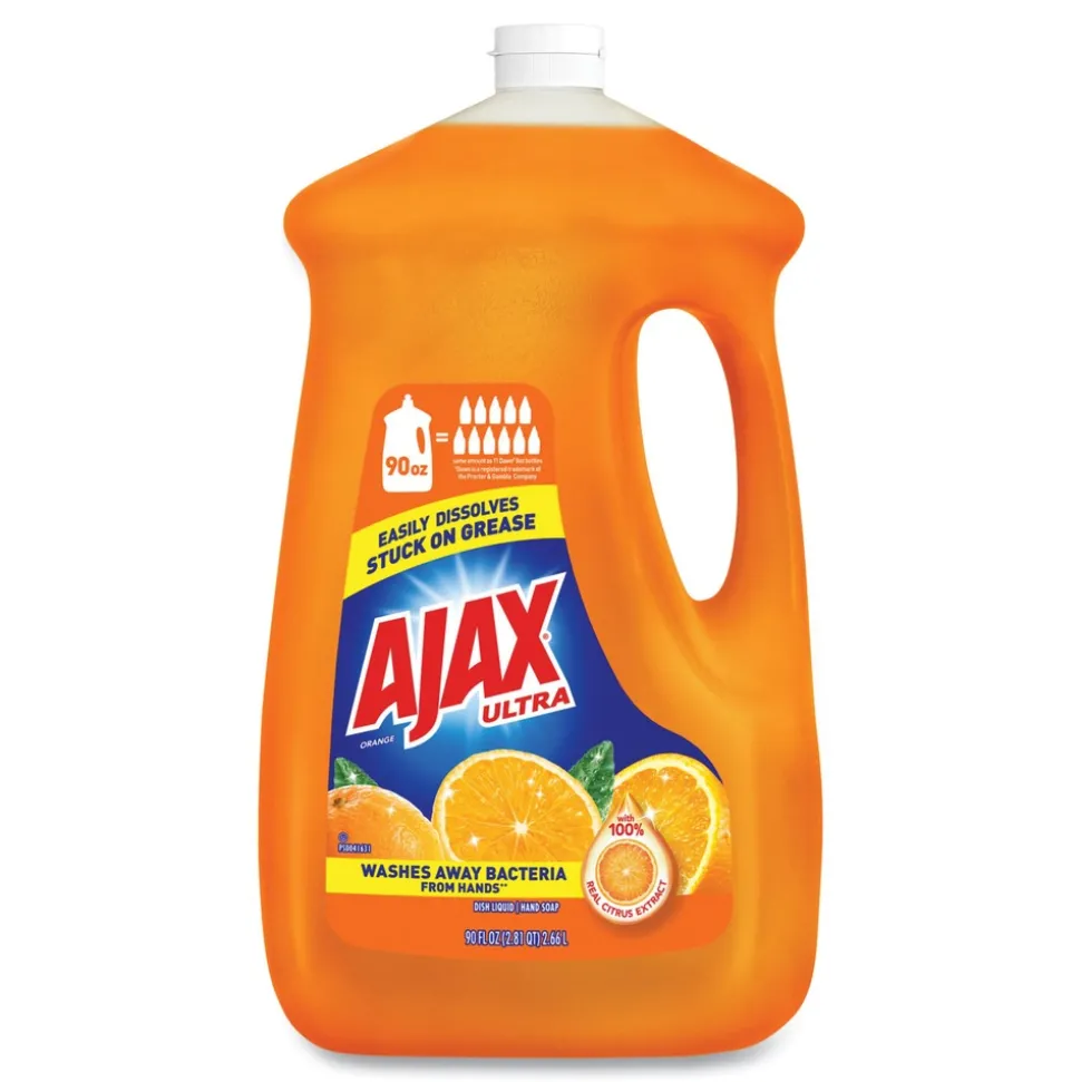 Ajax 90 oz. Bottle Dish Detergent - Orange Scent (4/Carton)