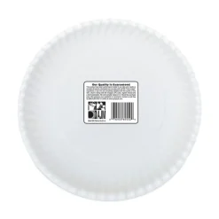 AJM Packaging Corporation 9 in. Diameter Original Heavyweights Paper Plates - White (120/Pack, 8 Packs/Carton)
