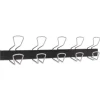 Alba 29.92 in. x 2.95 in. x 6.45 in. 22 lb Capacity Metal Wall-Mount Coat Hooks - Silver