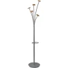 Alba 13.97 x 14 x 73.62 Festival 5-Knob Coat Stand with Umbrella Holder - Gray
