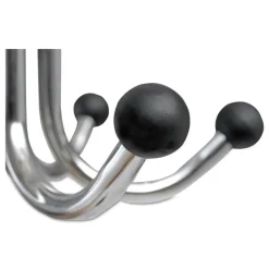 Alba 16w x 16d x 70.5h Chromy 12-Knob Coat Stand - Chrome/Black