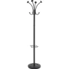 Alba 16w x 16d x 70.6h Viena 8-Knob Steel Coat Stand - Black