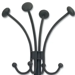 Alba 16w x 16d x 70.6h Viena 8-Knob Steel Coat Stand - Black
