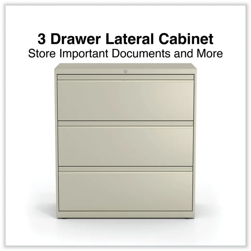 Alera 25488 36 in. x 18.63 in. x 40.25 in. 3 Legal/Letter/A4/A5 Size Lateral File Drawers - Putty