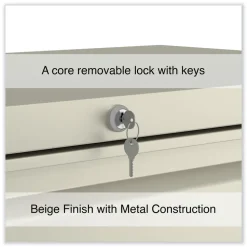 Alera 25488 36 in. x 18.63 in. x 40.25 in. 3 Legal/Letter/A4/A5 Size Lateral File Drawers - Putty