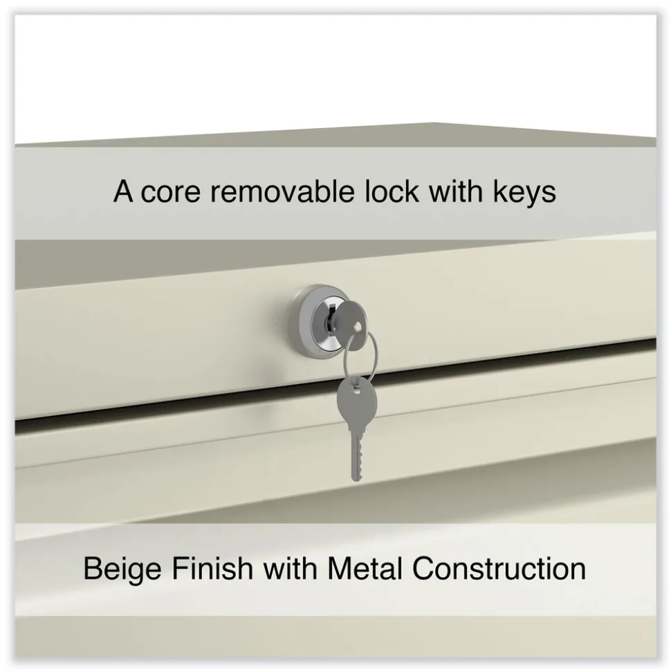 Alera 25488 36 in. x 18.63 in. x 40.25 in. 3 Legal/Letter/A4/A5 Size Lateral File Drawers - Putty