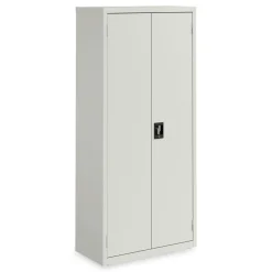 Alera 25771 30 in. x 15 in. x 66 in. 4 Shelves Economy Assembled Storage Cabinets - Light Gray