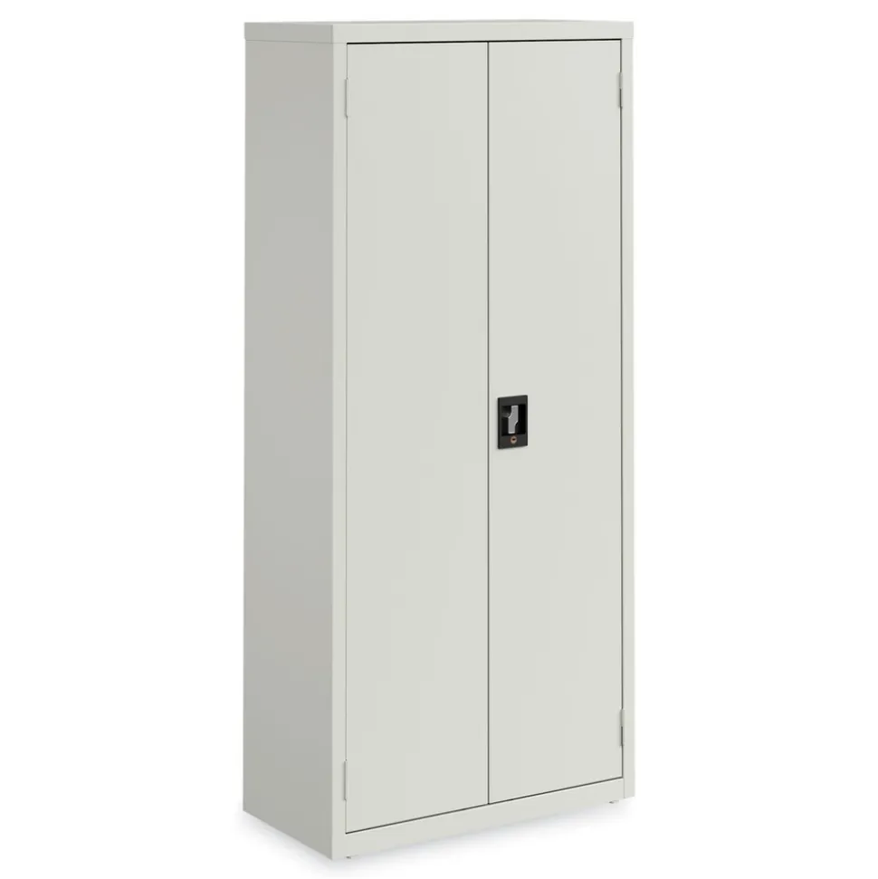 Alera 25771 30 in. x 15 in. x 66 in. 4 Shelves Economy Assembled Storage Cabinets - Light Gray