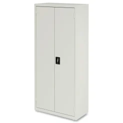 Alera 25771 30 in. x 15 in. x 66 in. 4 Shelves Economy Assembled Storage Cabinets - Light Gray