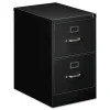 Alera 25475 18 in. x 25 in. x 28.38 in. Economy Vertical File with 2 Legal Size File Drawers - Black