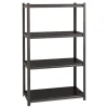 Alera 26112 36 in. x 18 in. x 60 in. 4-Shelf Steel Shelving Unit with Laminate Shelves - Black/Gun Metal Gray