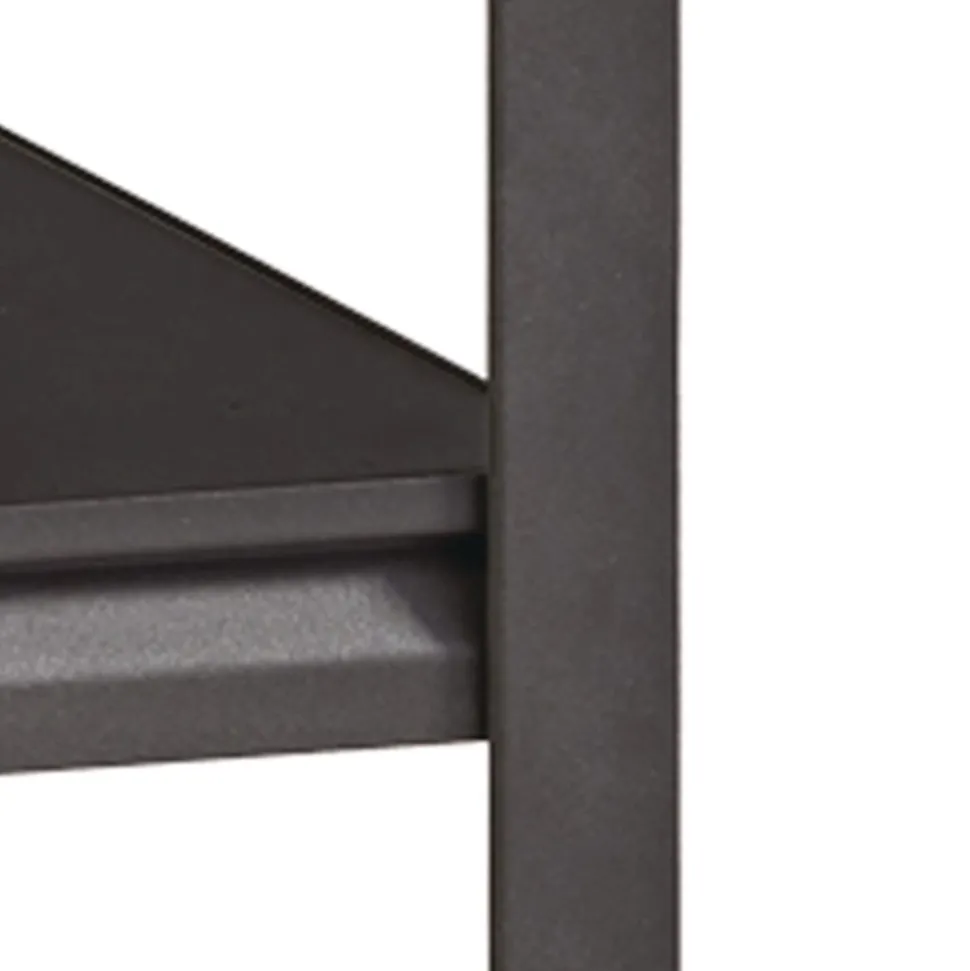 Alera 26112 36 in. x 18 in. x 60 in. 4-Shelf Steel Shelving Unit with Laminate Shelves - Black/Gun Metal Gray