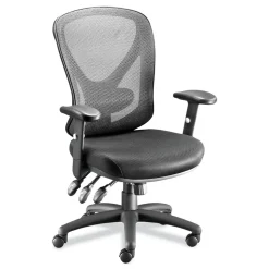 Alera 15 in. - 18.82 in. Seat Height Aeson Series Multifunction Task Chair Supports Up to 275 lbs. - Black