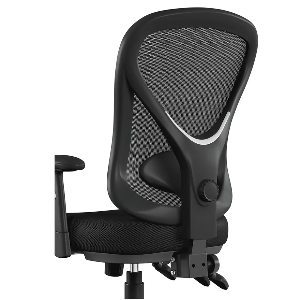 Alera 15 in. - 18.82 in. Seat Height Aeson Series Multifunction Task Chair Supports Up to 275 lbs. - Black