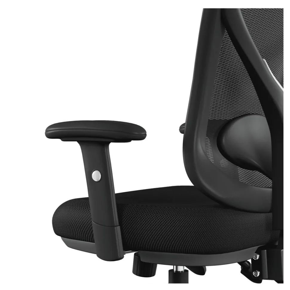 Alera 15 in. - 18.82 in. Seat Height Aeson Series Multifunction Task Chair Supports Up to 275 lbs. - Black