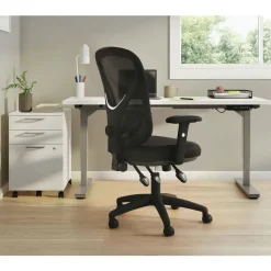 Alera 15 in. - 18.82 in. Seat Height Aeson Series Multifunction Task Chair Supports Up to 275 lbs. - Black