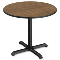 Alera 35.5 in. Diameter Round Reversible Laminate Table Top - Espresso/Walnut