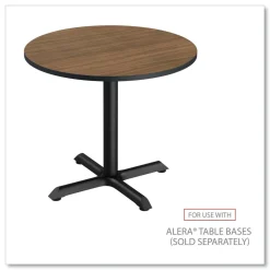 Alera 35.5 in. Diameter Round Reversible Laminate Table Top - Espresso/Walnut