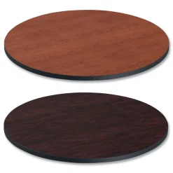 Alera 35.5 in. Diameter Round Reversible Laminate Table Top - Medium Cherry/Mahogany