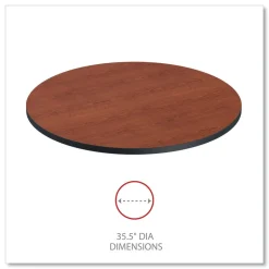 Alera 35.5 in. Diameter Round Reversible Laminate Table Top - Medium Cherry/Mahogany