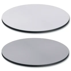 Alera 35.5 in. Diameter Round Reversible Laminate Table Top - White/Gray