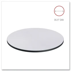 Alera 35.5 in. Diameter Round Reversible Laminate Table Top - White/Gray