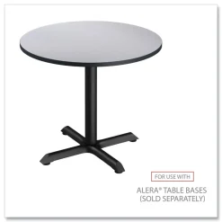 Alera 35.5 in. Diameter Round Reversible Laminate Table Top - White/Gray