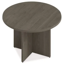 Alera 48 in. Diameter Seville Round Conference Table - Walnut