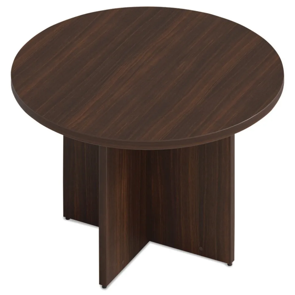 Alera 48 in. Diameter Seville Round Conference Table - Mahogany